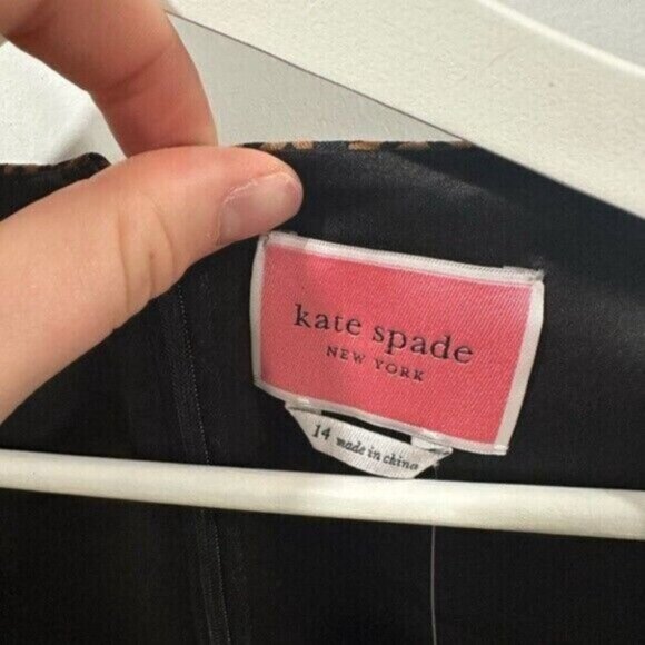 KATE SPADE - Flora Leopard Jacquard Dress- Size 14 - new with tags - Picture 9 of 12